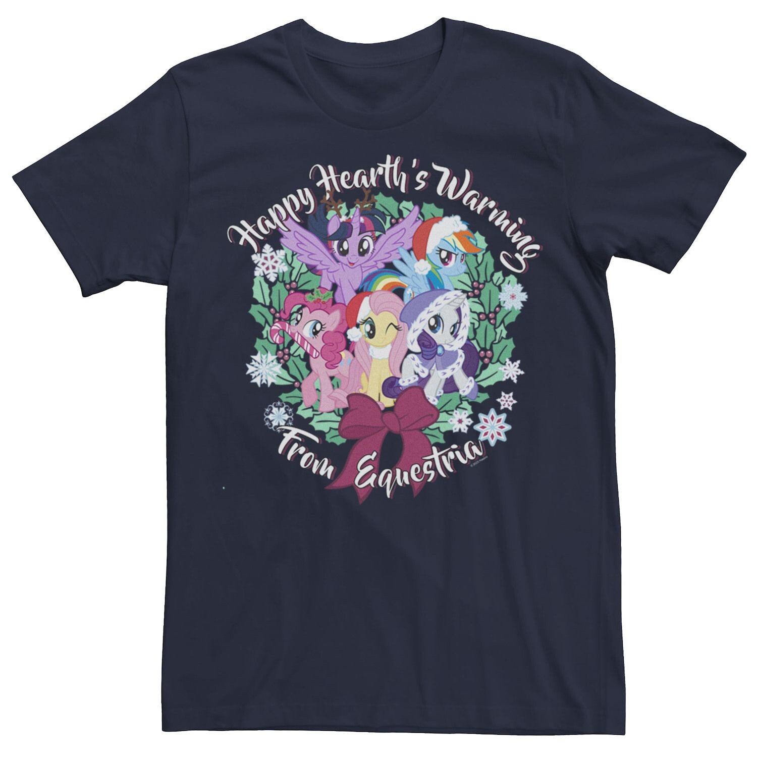 Мужская футболка с рождественским согревающим венком My Little Pony Happy Hearth's Licensed Character 
Мужская футболка с рождественским согревающим венком My Little Pony Happy Hearth's Licensed Character