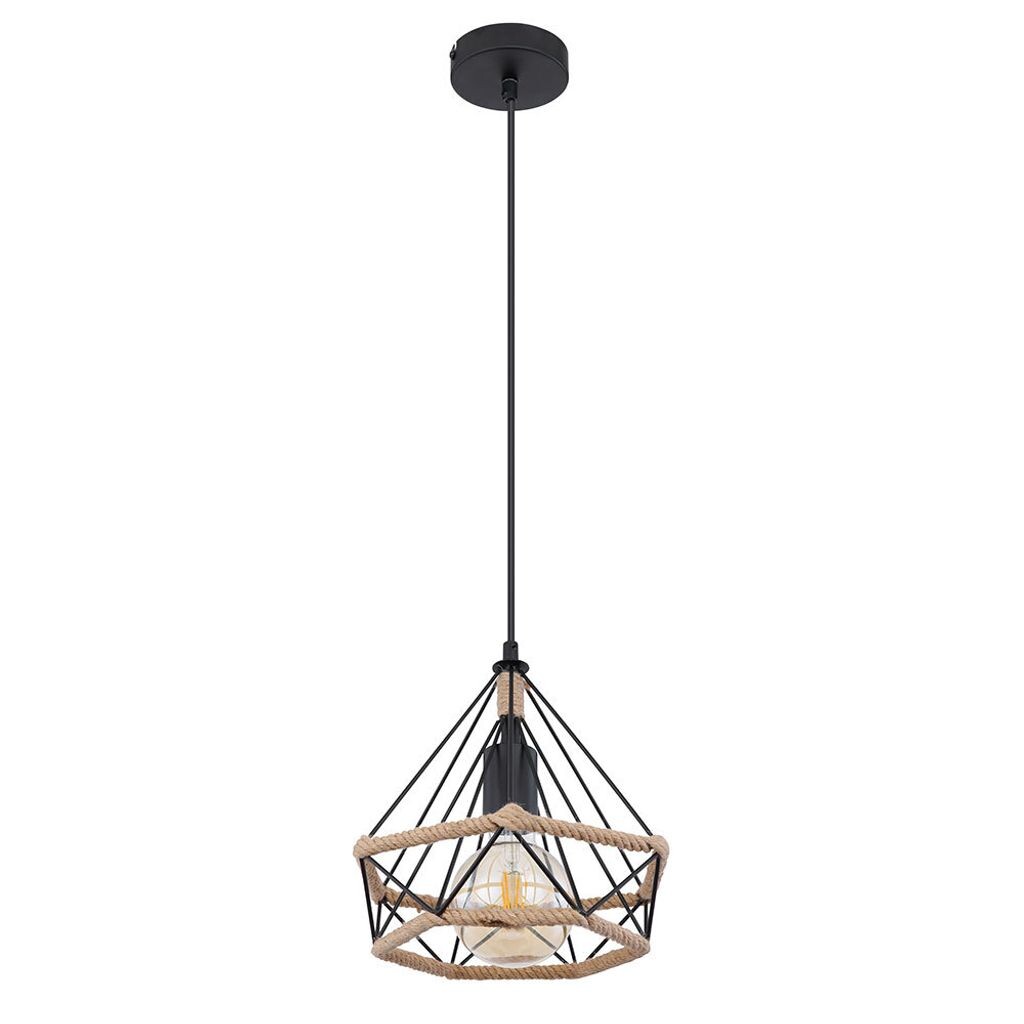 Подвесной светильник RGB LED, клетка, пеньковая веревка, H 150 см Globo Lighting, черный
Подвесной светильник RGB LED, клетка, пеньковая веревка, H 150 см Globo Lighting, черный