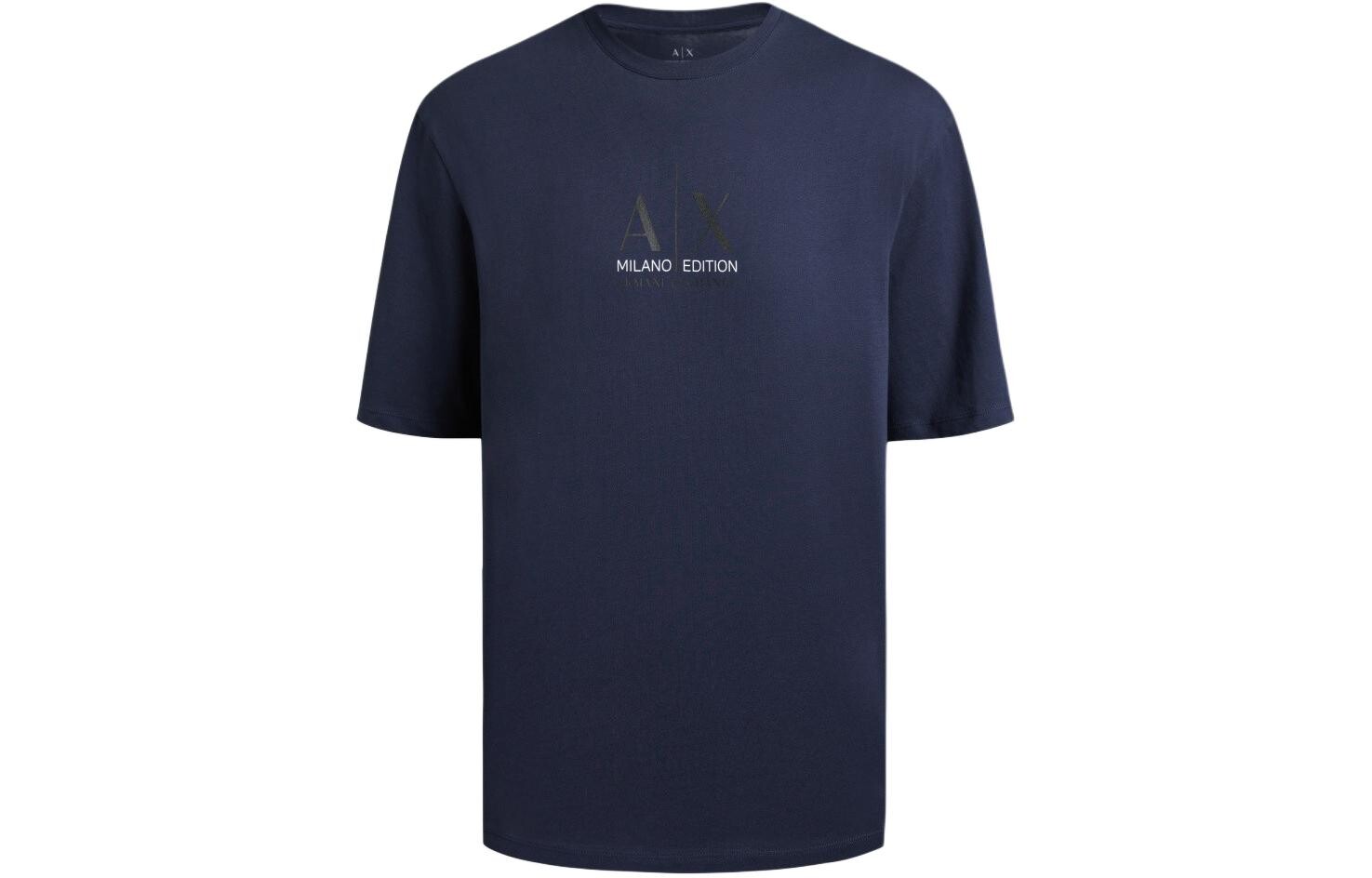 Футболка мужская темно-синяя Armani Exchange, темно-синий 
Футболка мужская темно-синяя Armani Exchange, темно-синий