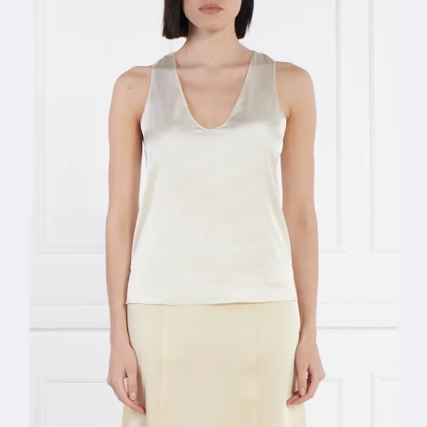 Атласный топ обычного кроя Patrizia Pepe, бежевый
Атласный топ обычного кроя Patrizia Pepe, бежевый