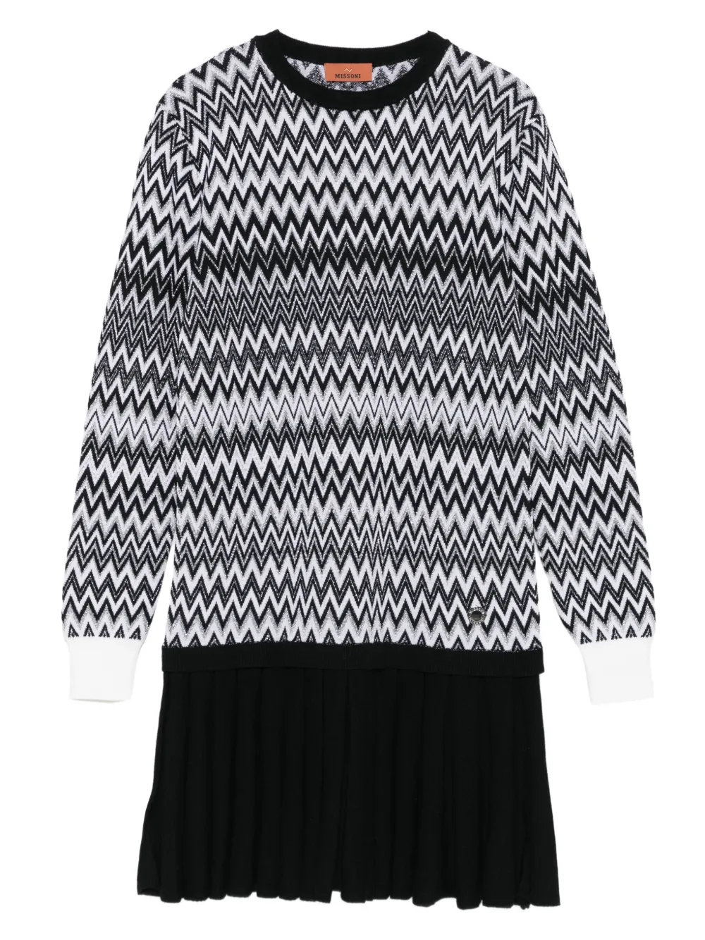 Плиссированное платье с узором зигзаг Missoni Kids, черный
Плиссированное платье с узором зигзаг Missoni Kids, черный