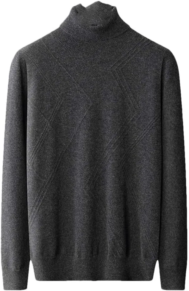 Мужской пуловер из 100% кашемира с высоким воротником-поло
Мужской пуловер из 100% кашемира с высоким воротником-поло