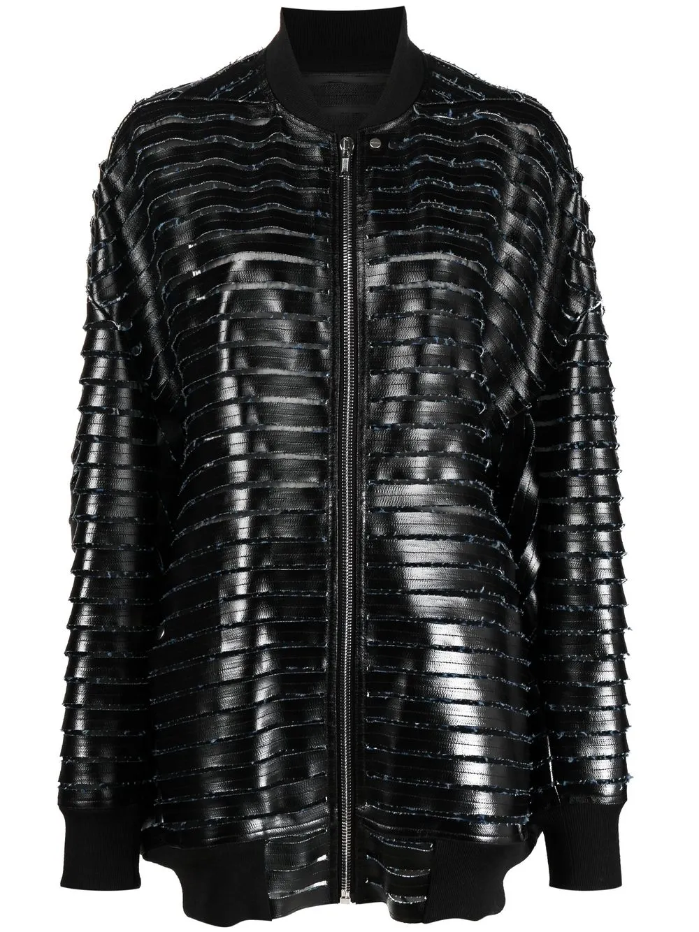 Бомбер из искусственной кожи Rick Owens, черный 
Бомбер из искусственной кожи Rick Owens, черный