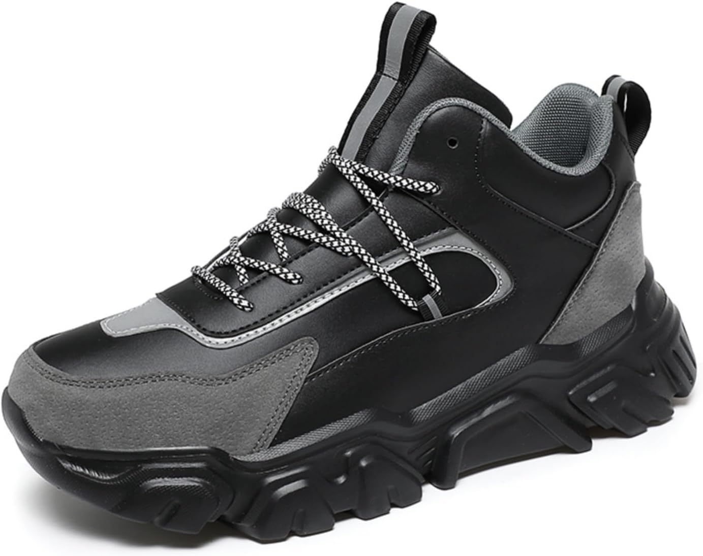 Мужские спортивные повседневные кроссовки с высокой посадкой - амортизирующая подошва, противоскользящая подошва для тренировок в спортзале и уличного стиля, Черно-белые Kelibasi
Мужские спортивные повседневные кроссовки с высокой посадкой - амортизирующая подошва, противоскользящая подошва для тренировок в спортзале и уличного стиля, Черно-белые Kelibasi