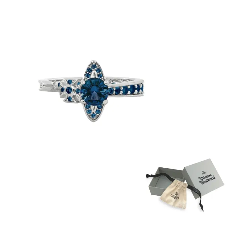 Vivienne Westwood Кольцо из переработанного серебра Women's Silver/Dark Blue
Vivienne Westwood Кольцо из переработанного серебра Women's Silver/Dark Blue