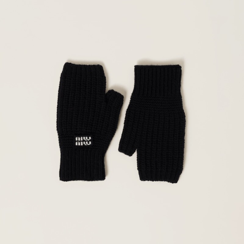 Перчатки из шерсти и кашемира Miu Miu, черный
Перчатки из шерсти и кашемира Miu Miu, черный