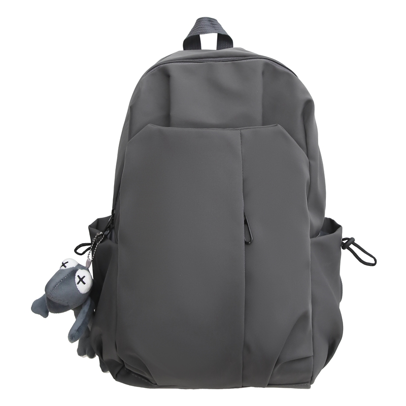 Deli Bear Нейлоновый рюкзак унисекс черный красный белый серый, Gray with Gray Frog Charm 
Deli Bear Нейлоновый рюкзак унисекс черный красный белый серый, Gray with Gray Frog Charm