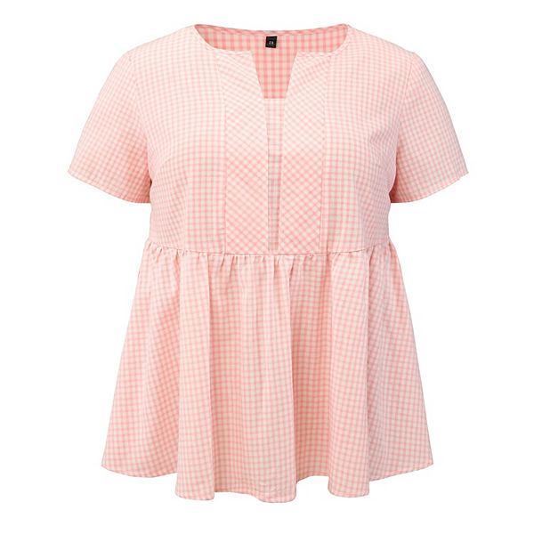 Блуза с вырезом лодочка и коротким рукавом для женщин plus size Grace & Grandeur, Light Pink
Блуза с вырезом лодочка и коротким рукавом для женщин plus size Grace & Grandeur, Light Pink