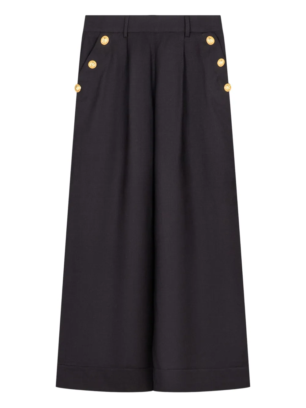 Брюки со складками и золотыми пуговицами Balmain Kids, черный
Брюки со складками и золотыми пуговицами Balmain Kids, черный