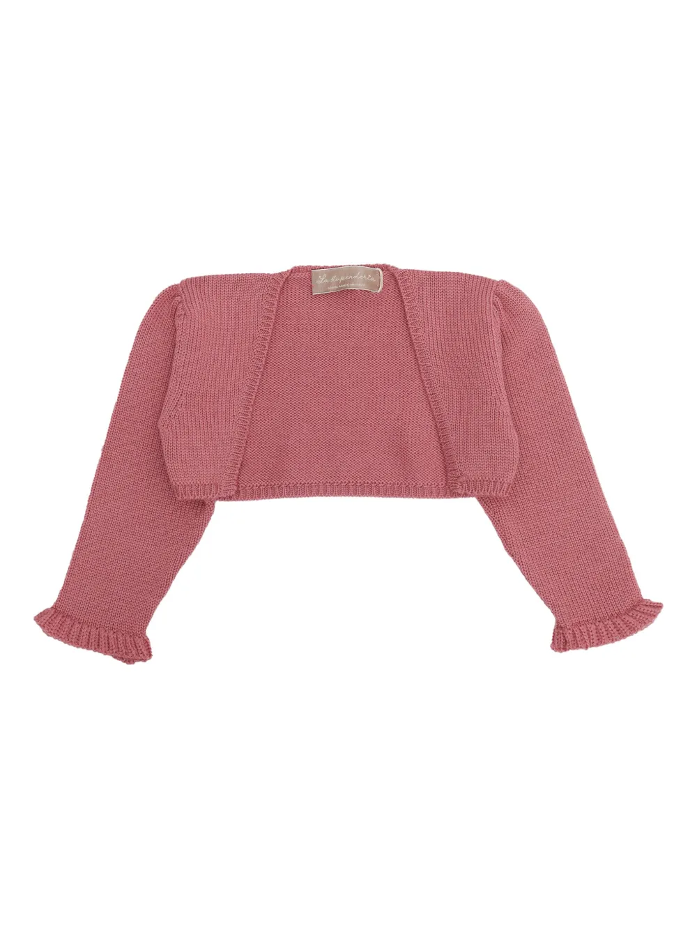 Шерстяной кардиган с оборками на манжетах La Stupenderia, розовый
Шерстяной кардиган с оборками на манжетах La Stupenderia, розовый