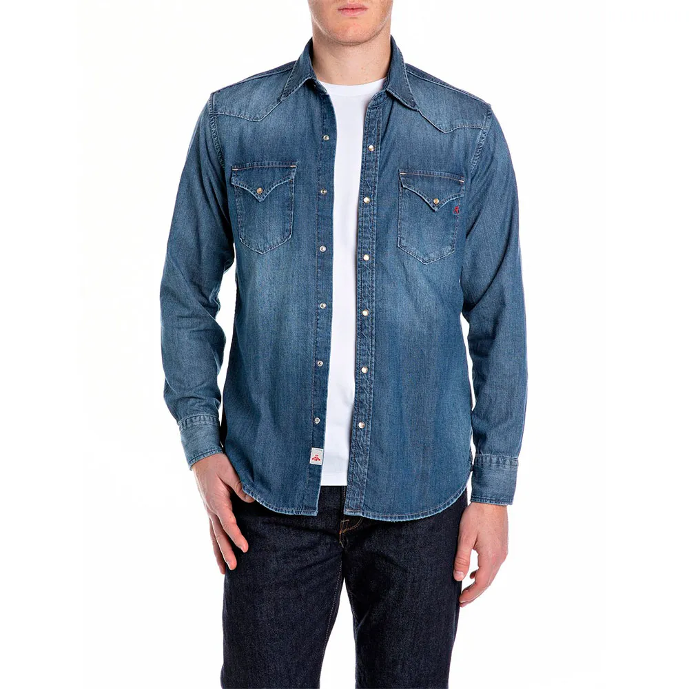 Рубашка Replay M4023C.000.26C80A, синий
Рубашка Replay M4023C.000.26C80A, синий