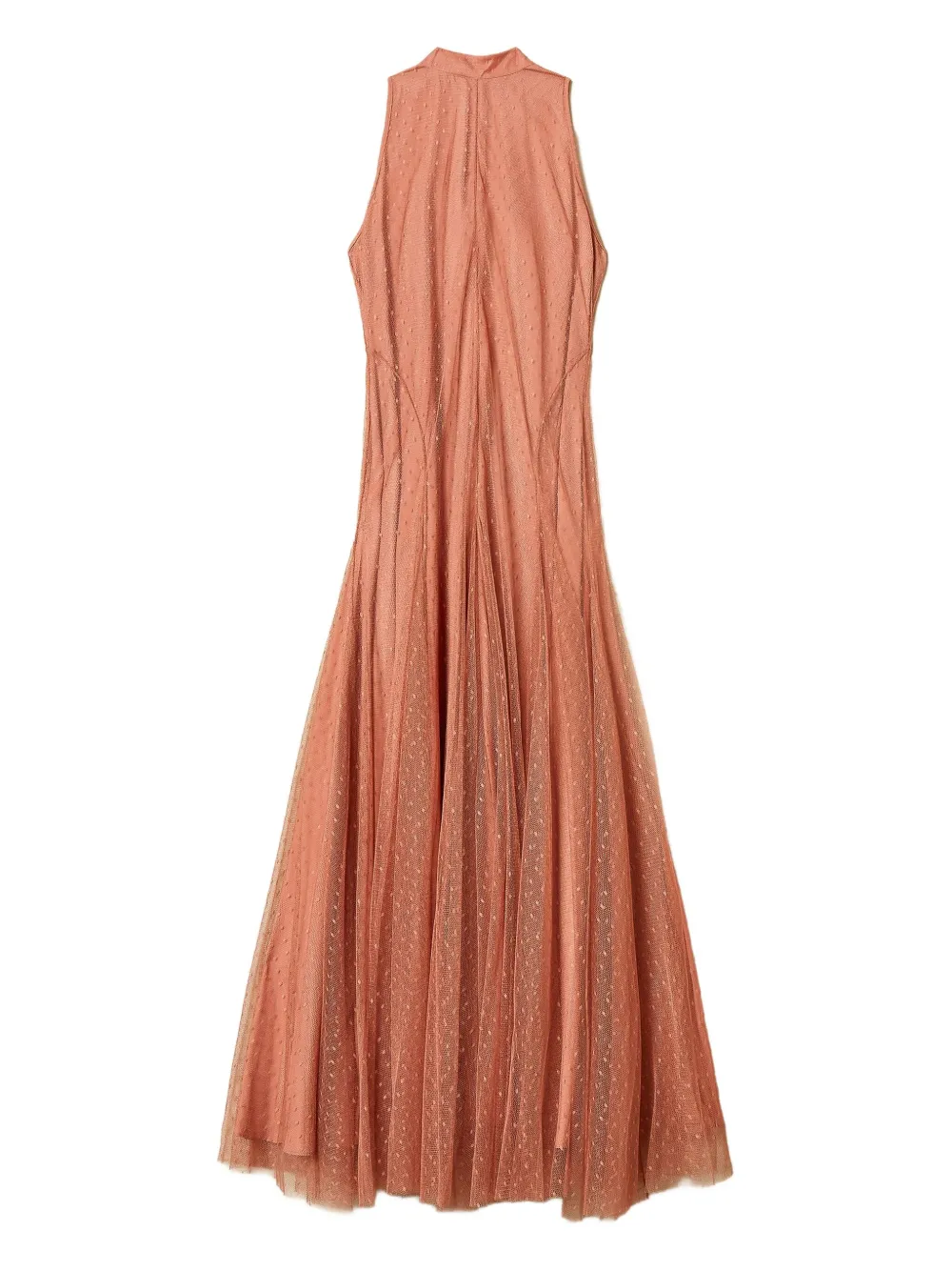 Платье макси из тюля в горох TWINSET, розовый 
Платье макси из тюля в горох TWINSET, розовый