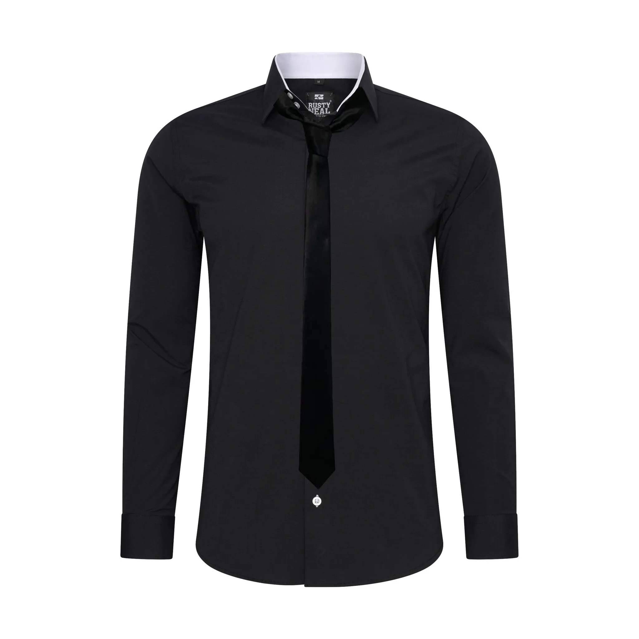 Рубашка с длинными рукавами Rusty Neal и галстуком, черно-белый
Рубашка с длинными рукавами Rusty Neal и галстуком, черно-белый