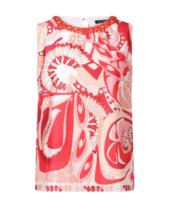 Сверкающий атласный топ с драгоценными камнями Ana Alcazar, красный
Сверкающий атласный топ с драгоценными камнями Ana Alcazar, красный