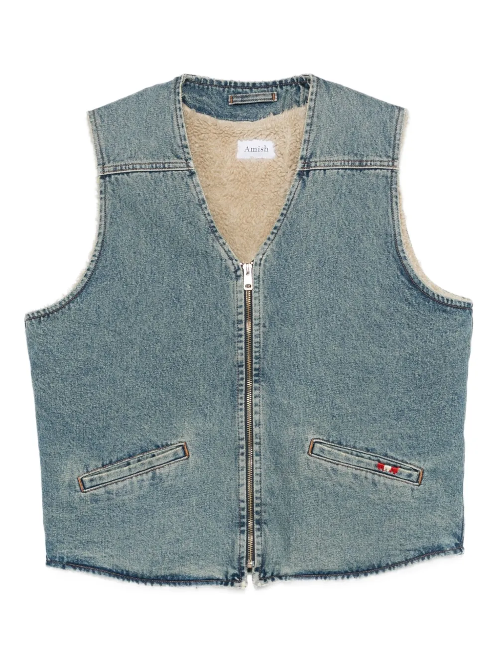 Джинсовый жилет на молнии Amish, синий
Джинсовый жилет на молнии Amish, синий