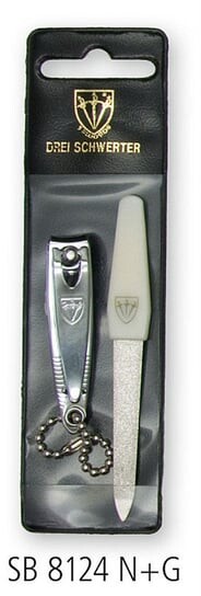 Три меча, кусачки для ногтей и пилочка SB 8124 N, Three Swords
Три меча, кусачки для ногтей и пилочка SB 8124 N, Three Swords