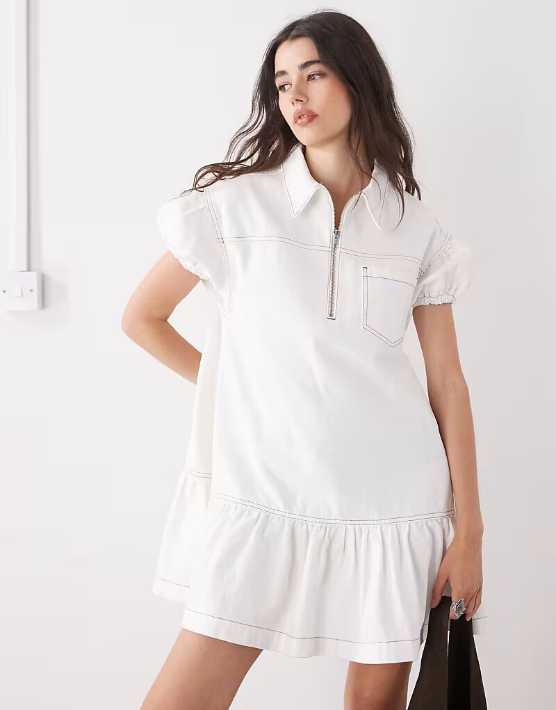 Платье-халат из денима цвета экрю Collusion
Платье-халат из денима цвета экрю Collusion