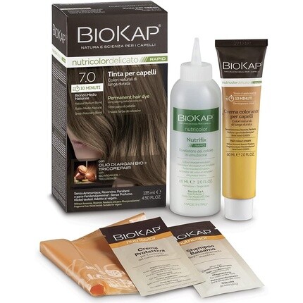 Bios Line Biokap Nutricolor Delicato Rapid Ink 7.0 Medium Natural Blonde 140мл
Bios Line Biokap Nutricolor Delicato Rapid Ink 7.0 Medium Natural Blonde 140мл