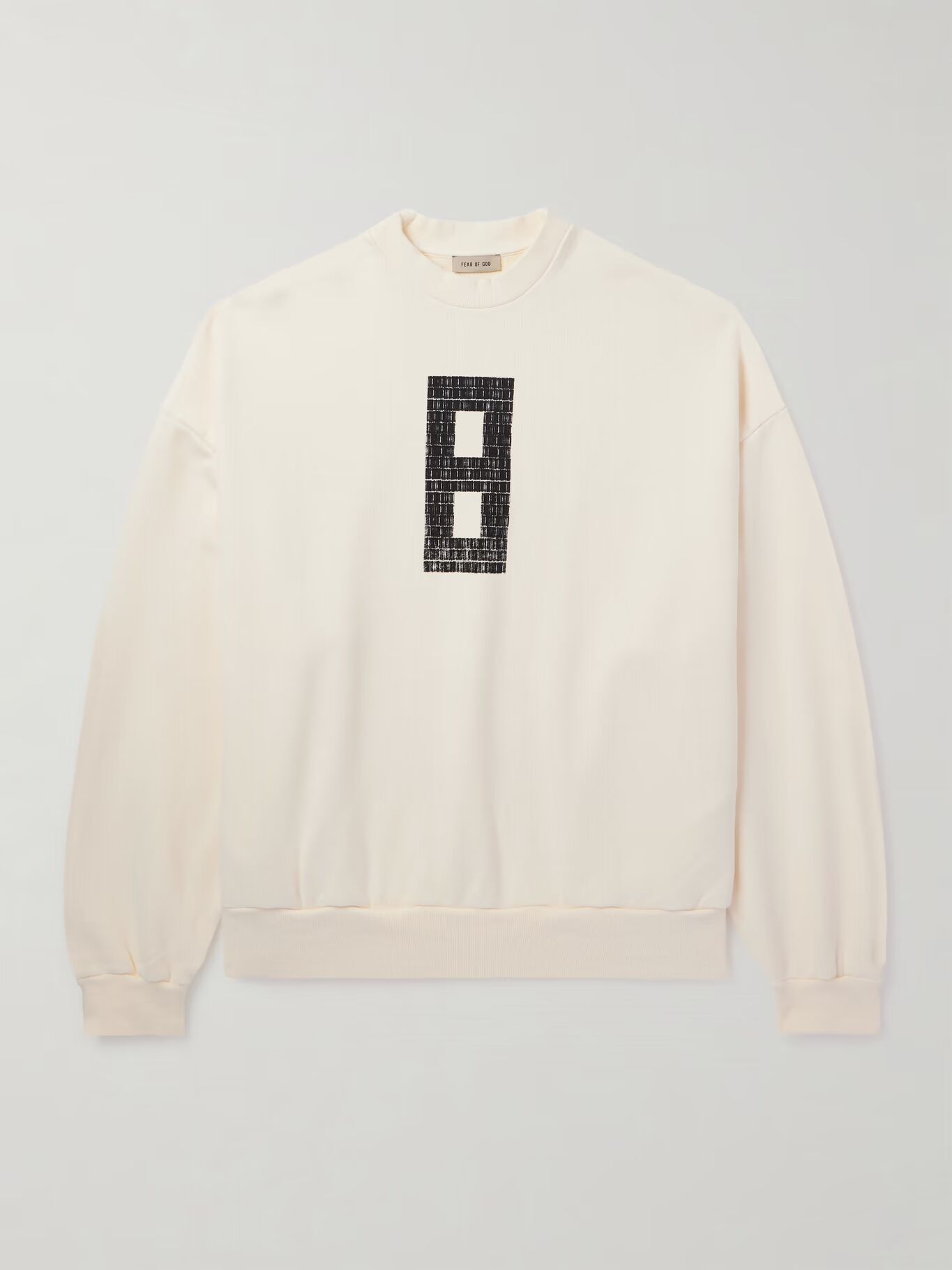Толстовка из хлопкового джерси с принтом FEAR OF GOD, кремовый
Толстовка из хлопкового джерси с принтом FEAR OF GOD, кремовый