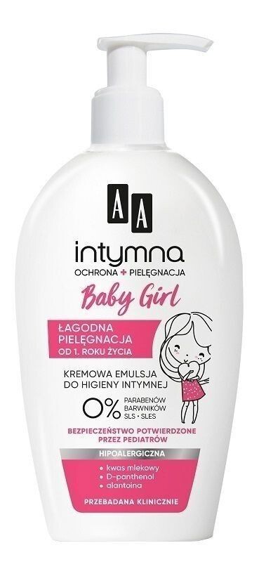 AA Intymna Ochrona&Pielęgnacja Baby Girl эмульсия для интимной гигиены, 300 ml
AA Intymna Ochrona&Pielęgnacja Baby Girl эмульсия для интимной гигиены, 300 ml