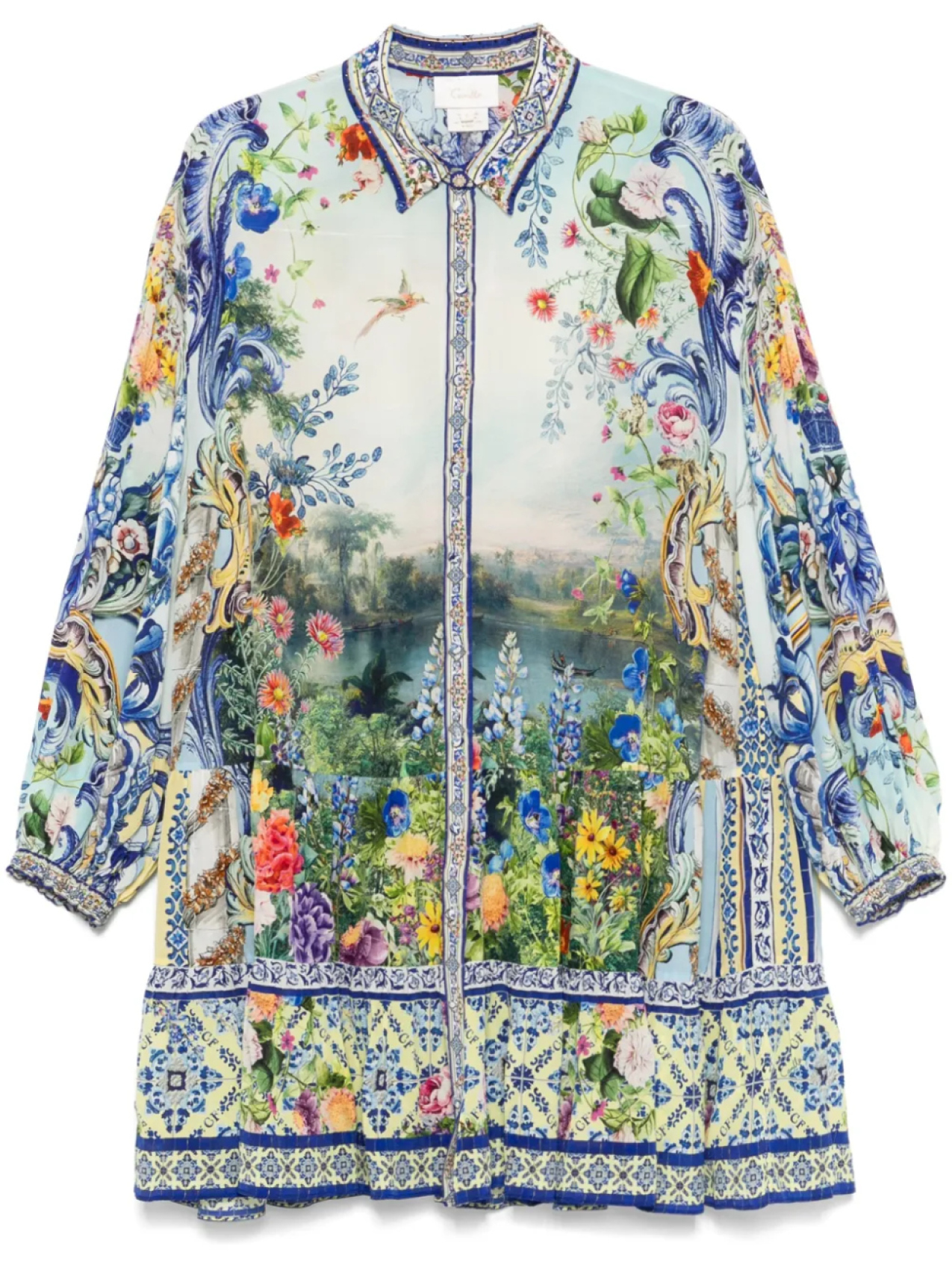 Мини-платье с принтом Камиллы Camilla, синий 
Мини-платье с принтом Камиллы Camilla, синий