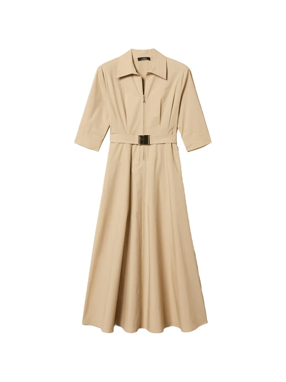 Платье-миди из поплина с поясом Twinset, бежевый
Платье-миди из поплина с поясом Twinset, бежевый