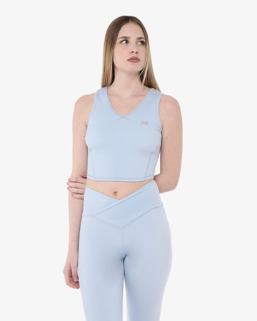 JAKED Светло-голубая синтетическая майка для фитнеса для женщин
JAKED Светло-голубая синтетическая майка для фитнеса для женщин