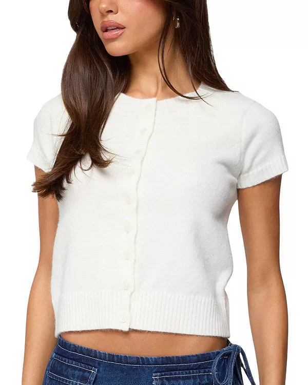 Вязаный кардиган Coreen на пуговицах Edikted, белый
Вязаный кардиган Coreen на пуговицах Edikted, белый