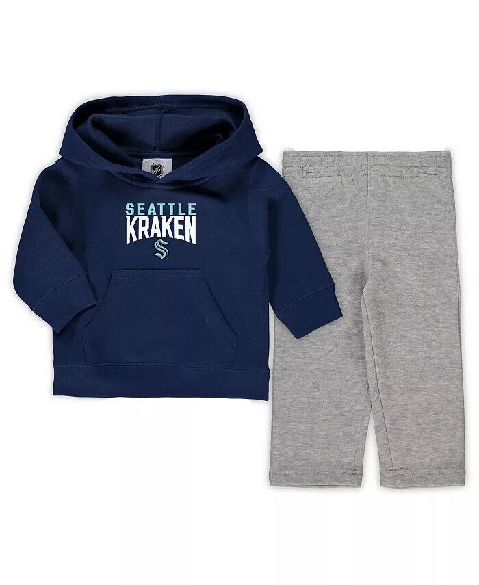 Комплект из пуловера с капюшоном и брюк с расклешенным веером Seattle Kraken для мальчиков и девочек темно-синего и серо-бежевого цвета Seattle Kraken Outerstuff, синий
Комплект из пуловера с капюшоном и брюк с расклешенным веером Seattle Kraken для мальчиков и девочек темно-синего и серо-бежевого цвета Seattle Kraken Outerstuff, синий