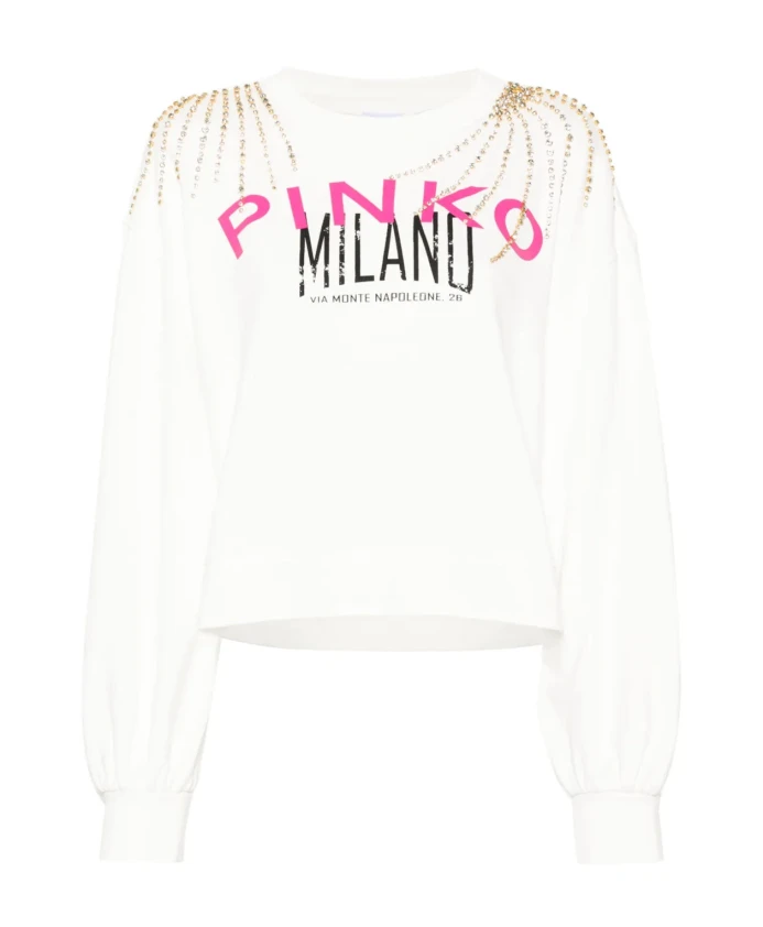 Белая толстовка с логотипом, повседневный пуловер. Pinko, белый
Белая толстовка с логотипом, повседневный пуловер. Pinko, белый