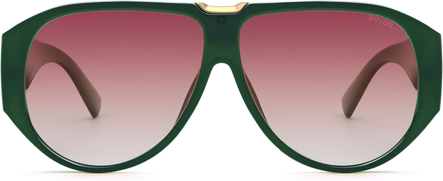 Солнцезащитные очки-авиаторы SOJOS большого размера, поляризованные, для женщин и мужчин, в стиле ретро, модные, винтажные, большие, квадратные, в форме щита, модель SJ2392, Green/Pink Grading
Солнцезащитные очки-авиаторы SOJOS большого размера, поляризованные, для женщин и мужчин, в стиле ретро, модные, винтажные, большие, квадратные, в форме щита, модель SJ2392, Green/Pink Grading