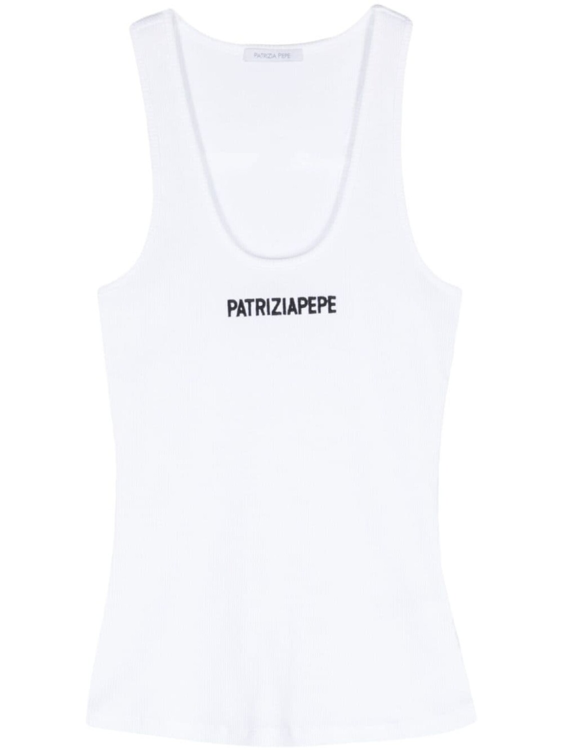 Patrizia Pepe топ с вышитым логотипом, белый 
Patrizia Pepe топ с вышитым логотипом, белый