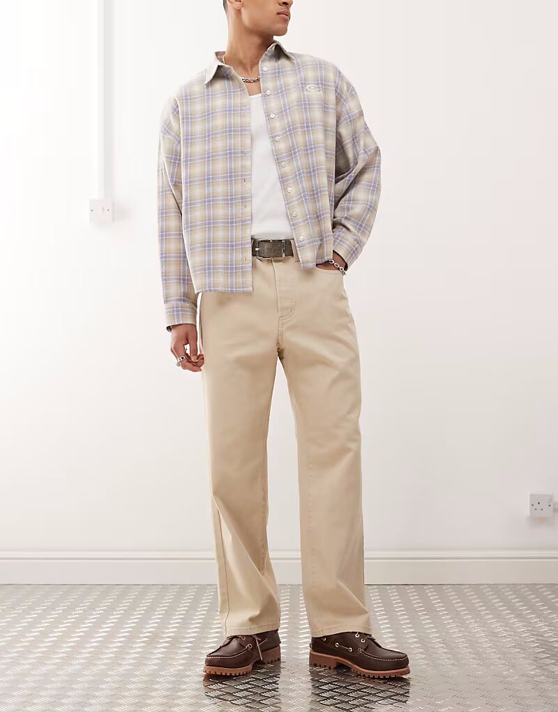 Классические мешковатые джинсы Obey цвета «пеликан» с эффектом потертости
Классические мешковатые джинсы Obey цвета «пеликан» с эффектом потертости