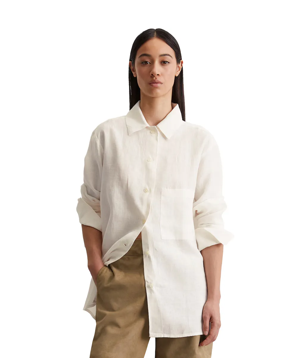 Свободная длинная льняная женская рубашка MARC O'POLO, белый
Свободная длинная льняная женская рубашка MARC O'POLO, белый