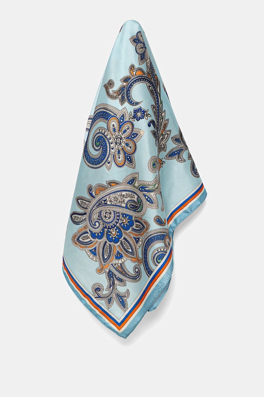 Шелковый шарф Answear.Lab, синий 
Шелковый шарф Answear.Lab, синий