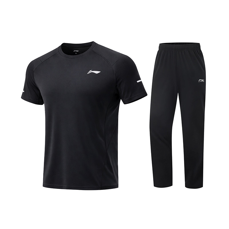 Li-Ning Casual Sportswear Men's, черный short-sleeved shirt+черный pants
Li-Ning Casual Sportswear Men's, черный short-sleeved shirt+черный pants