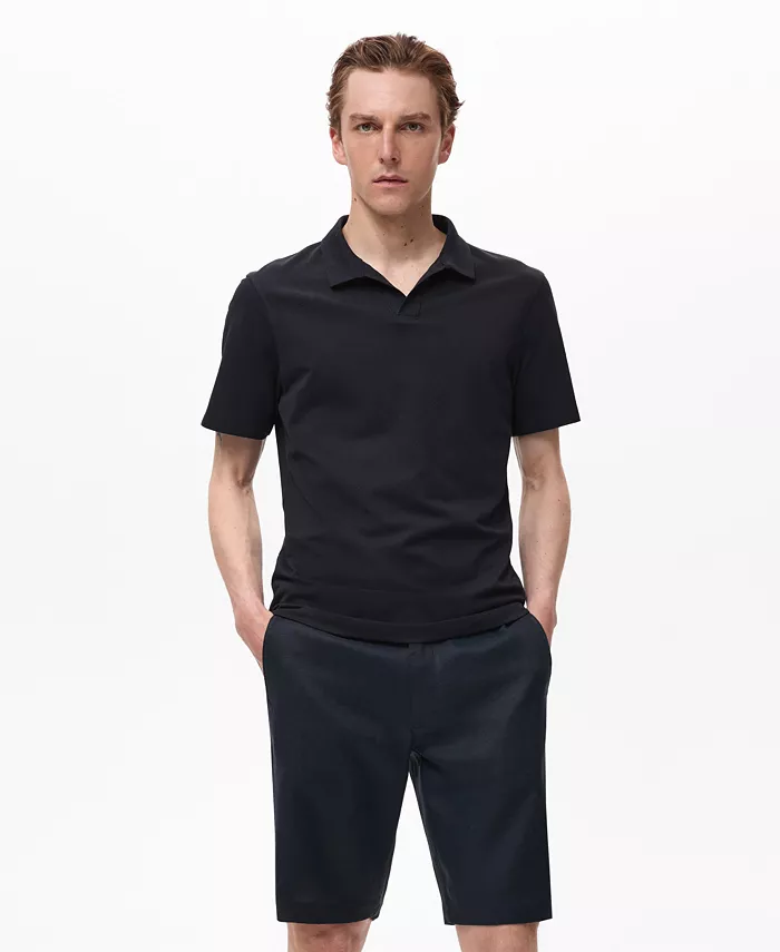 Мужская поло из пике хлопка Mango, синий
Мужская поло из пике хлопка Mango, синий