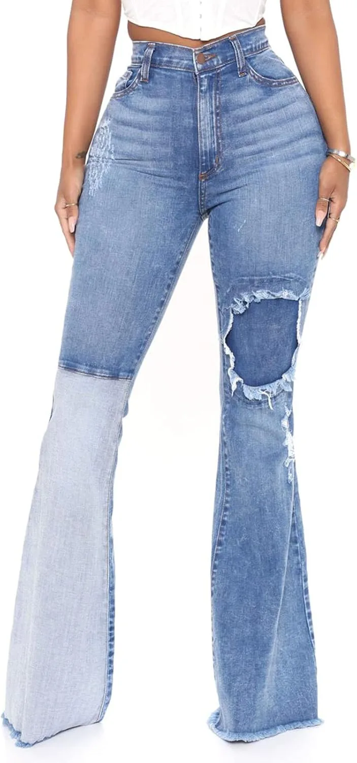 Женские классические потертые рваные джинсы Bell Bottom Stretch Slim Flared с широкими штанинами Raw Hem TACSTRUN
Женские классические потертые рваные джинсы Bell Bottom Stretch Slim Flared с широкими штанинами Raw Hem TACSTRUN