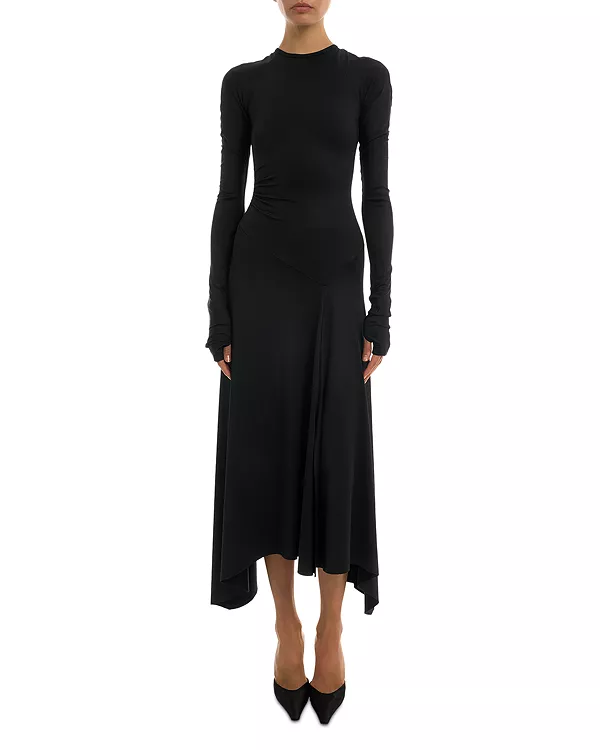 Платье миди с длинными рукавами Victoria Beckham, черный
Платье миди с длинными рукавами Victoria Beckham, черный