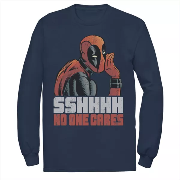 Мужская футболка с длинным рукавом "Deadpool: Тссс, всем плевать" Marvel, синий
Мужская футболка с длинным рукавом "Deadpool: Тссс, всем плевать" Marvel, синий