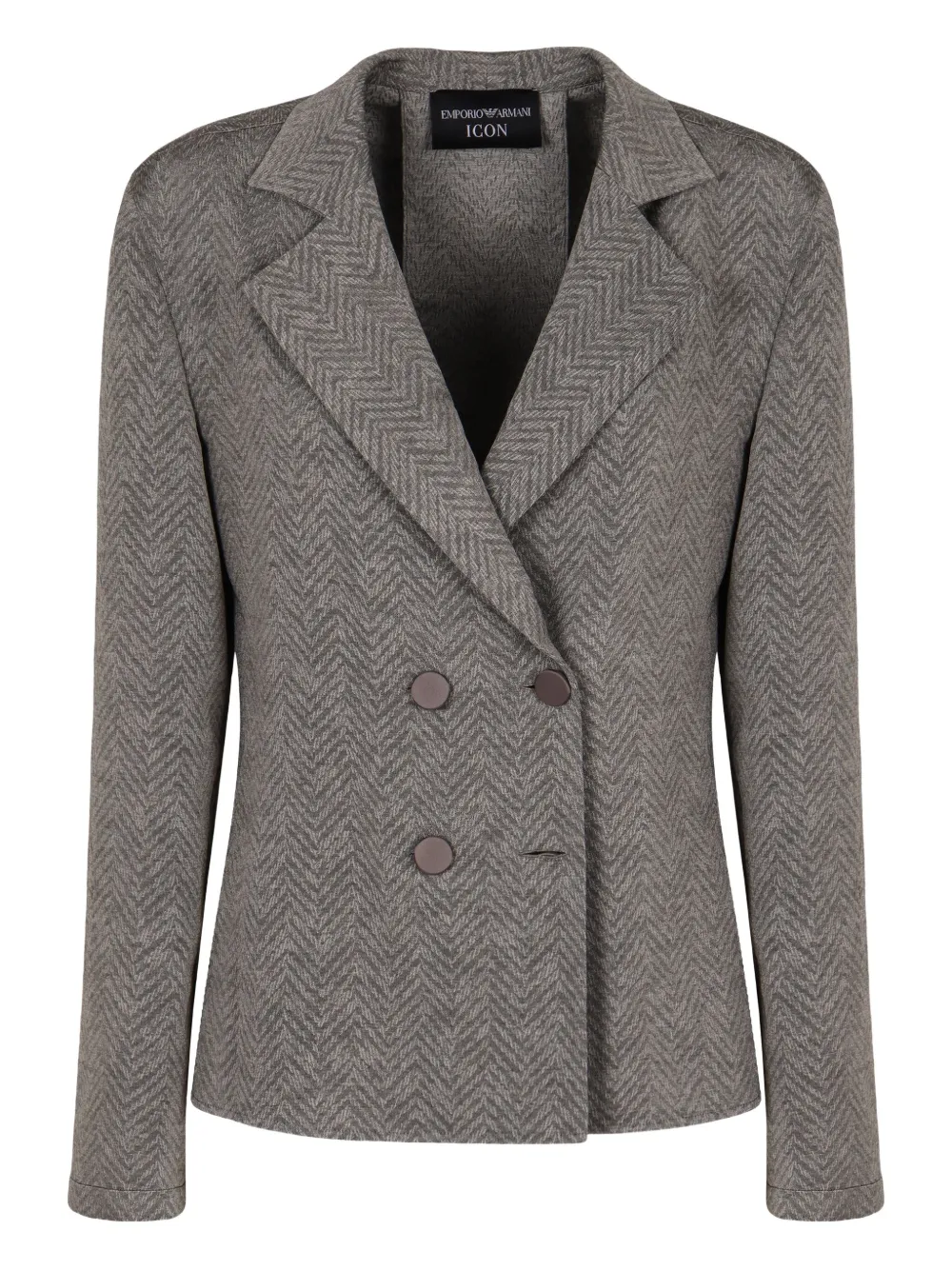 Двубортная куртка с узором «елочка» EMPORIO ARMANI, серый
Двубортная куртка с узором «елочка» EMPORIO ARMANI, серый