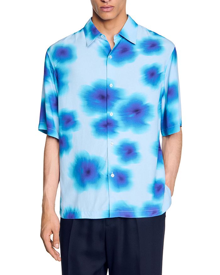 Рубашка с цветочным мотивом Sandro, синий
Рубашка с цветочным мотивом Sandro, синий