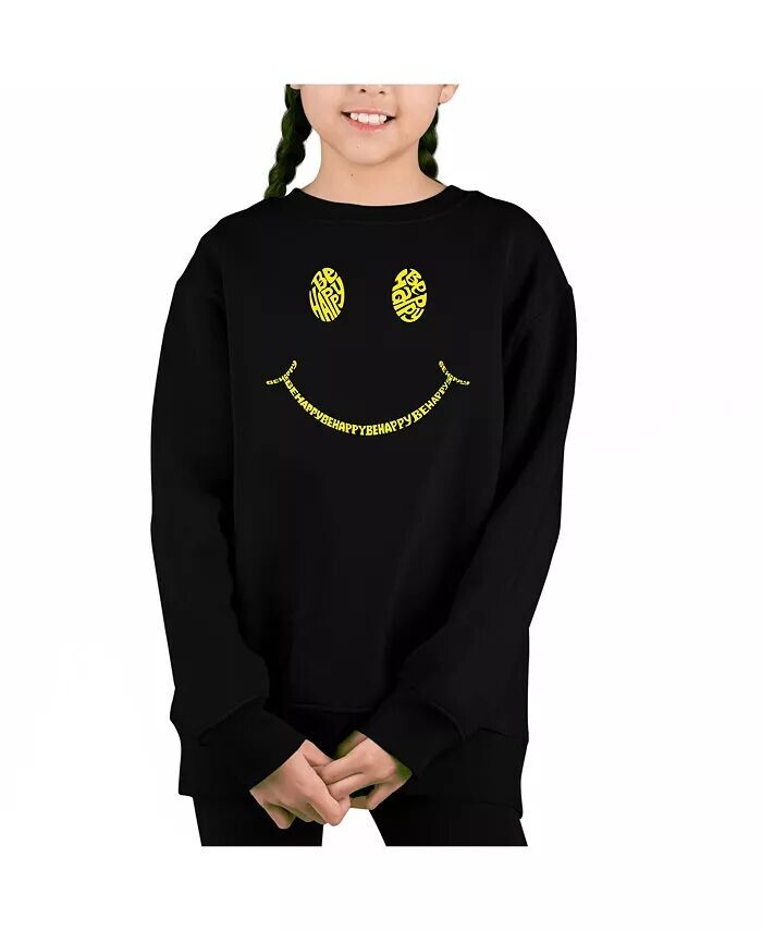 Be Happy Smiley Face — толстовка с круглым вырезом с надписью Big Girl's Word Art La Pop Art, синий
Be Happy Smiley Face — толстовка с круглым вырезом с надписью Big Girl's Word Art La Pop Art, синий