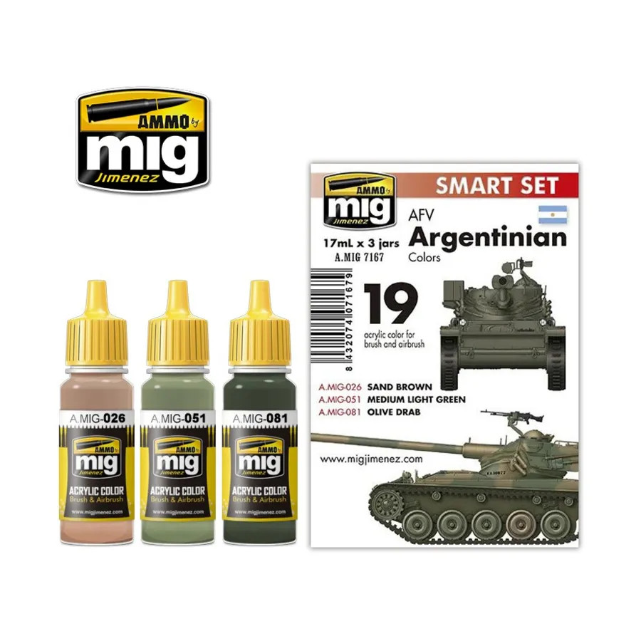 Аргентинский набор цветов AFV, Acrylic Paint Sets
Аргентинский набор цветов AFV, Acrylic Paint Sets