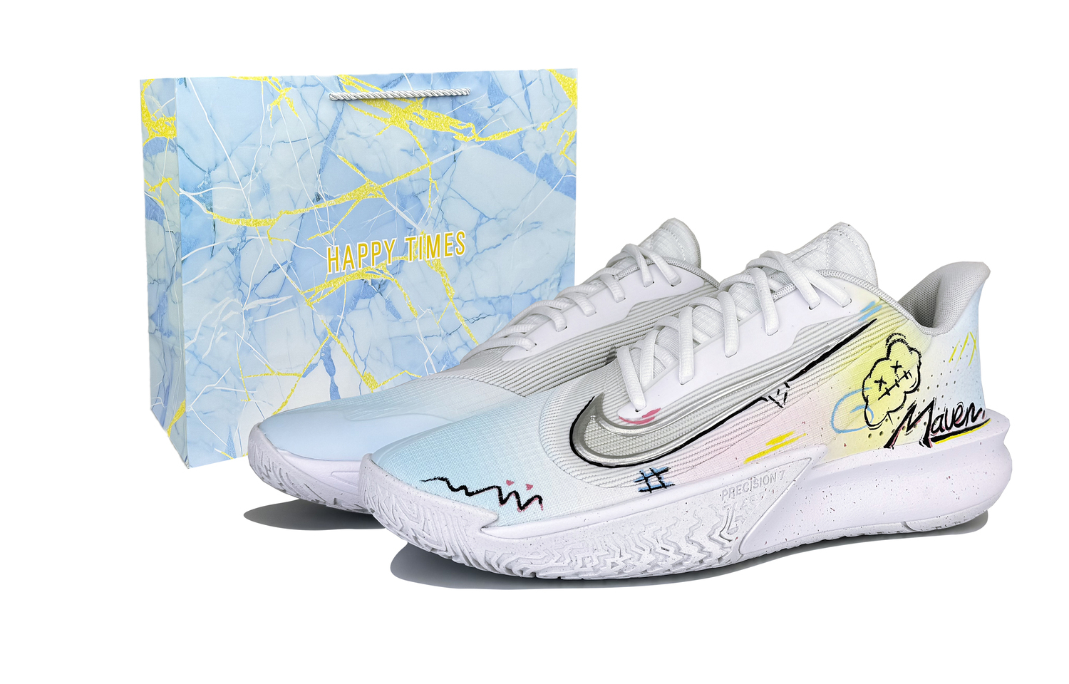 Nike Precision 7 Abrasion Resistant Low top Basketball Shoes Men's Blue White
Nike Precision 7 Abrasion Resistant Low top Basketball Shoes Men's Blue White