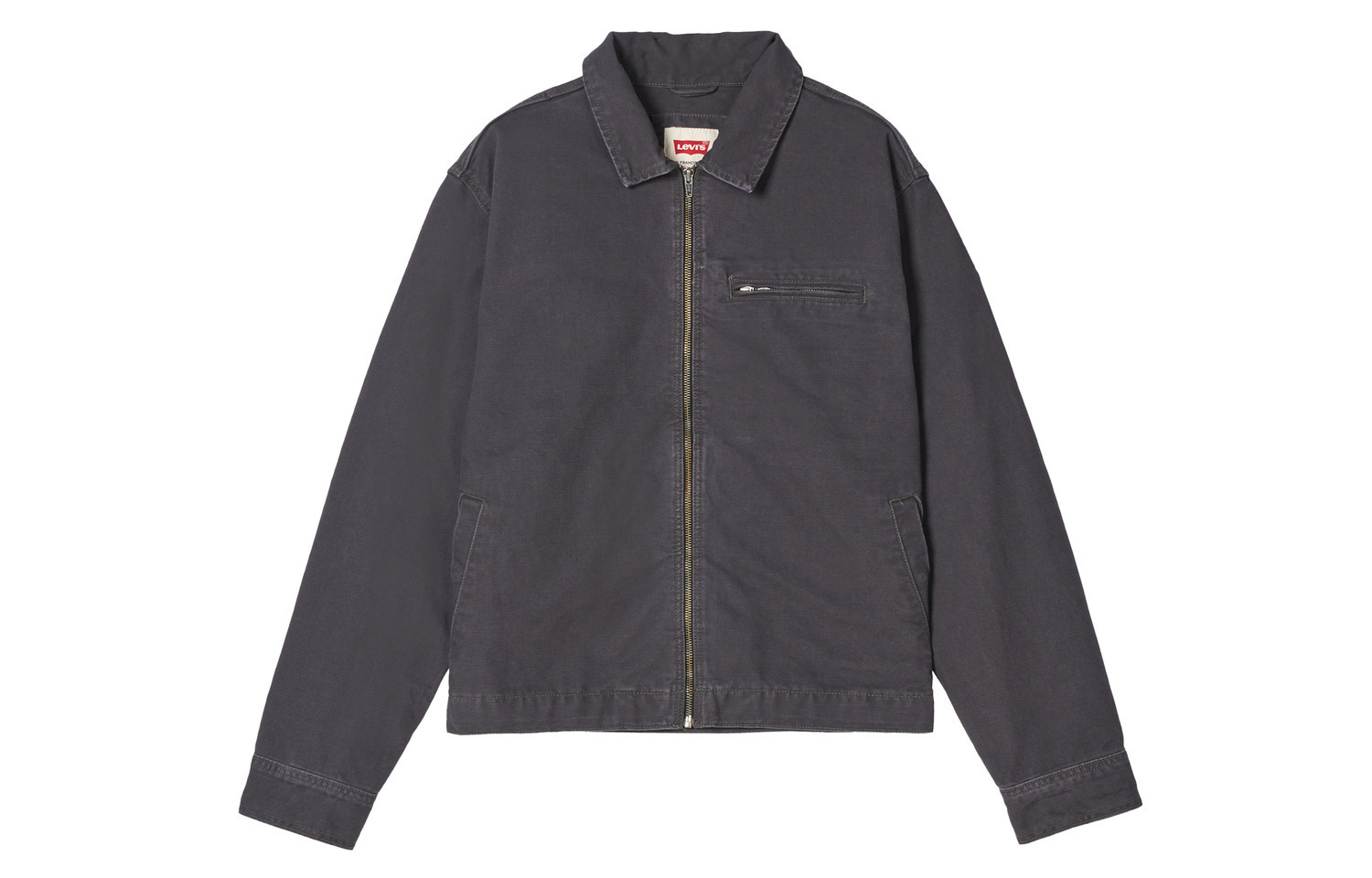 Levis Куртка унисекс, темно-серые с отворотами, рабочая одежда средней степени детализации
Levis Куртка унисекс, темно-серые с отворотами, рабочая одежда средней степени детализации