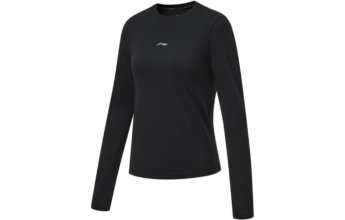 Футболка из коллекции Running, женская, черная Lining 
Футболка из коллекции Running, женская, черная Lining