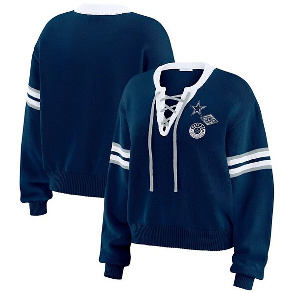 Женский свитшот на шнуровке Dallas Cowboys в темно-синем цвете Wear By Erin Andrews
Женский свитшот на шнуровке Dallas Cowboys в темно-синем цвете Wear By Erin Andrews