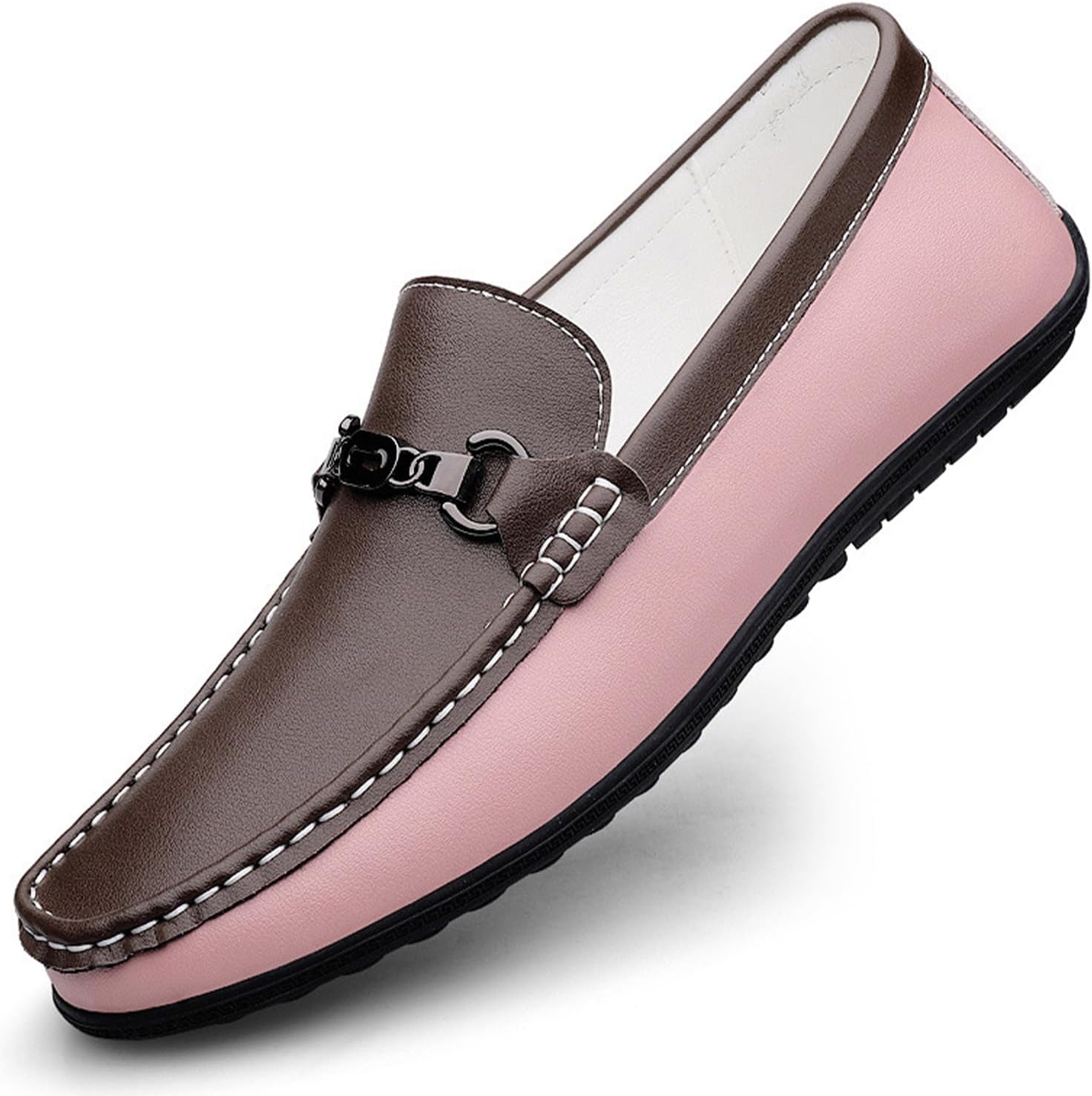 Мужские кожаные мокасины Dacnakby Two Tone Penny Loafers с элегантной пряжкой, повседневные слипоны, лодочные туфли, розовый/коричневый
Мужские кожаные мокасины Dacnakby Two Tone Penny Loafers с элегантной пряжкой, повседневные слипоны, лодочные туфли, розовый/коричневый
