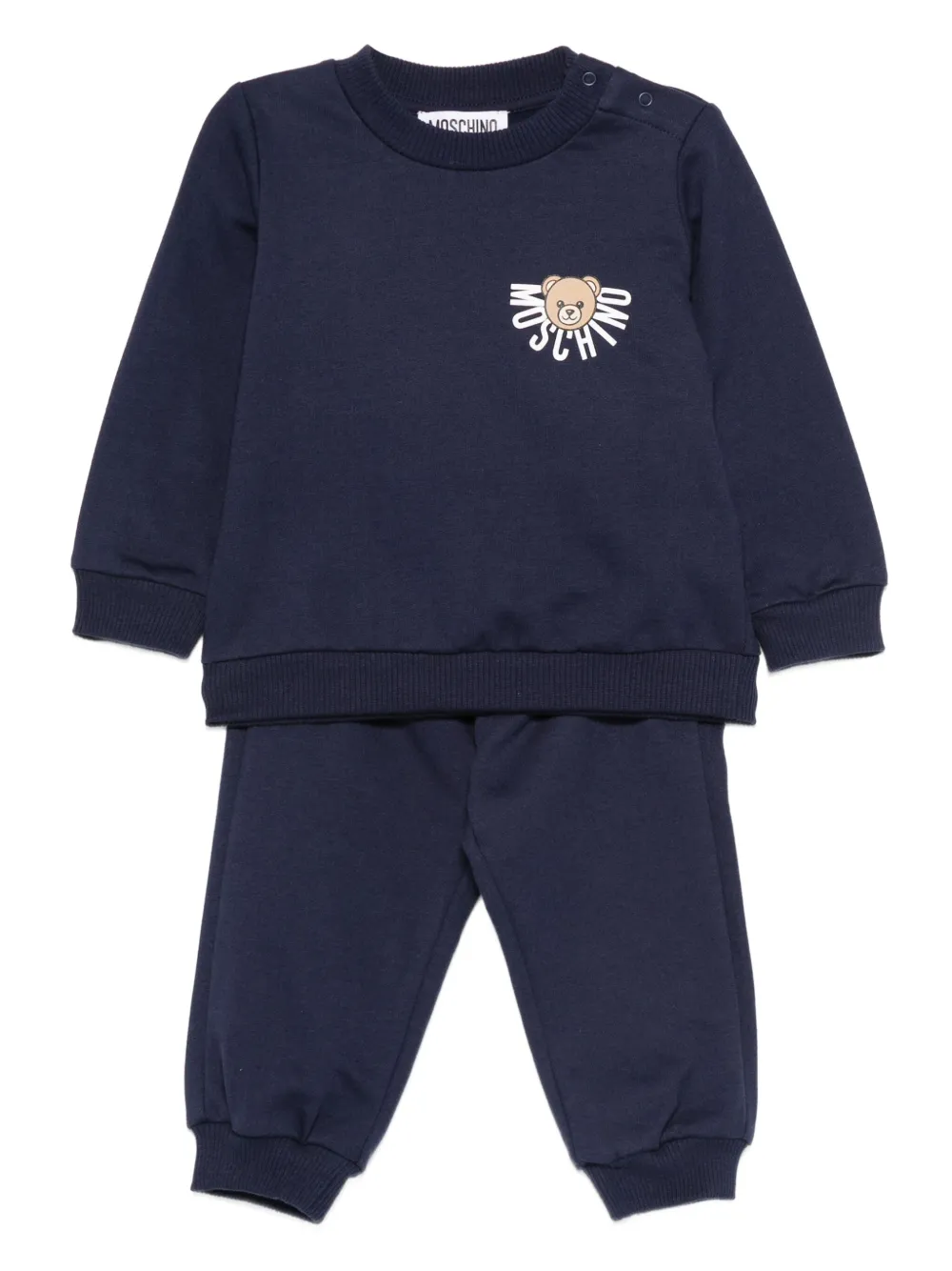 Спортивный костюм с логотипом Тедди Moschino Kids, синий
Спортивный костюм с логотипом Тедди Moschino Kids, синий